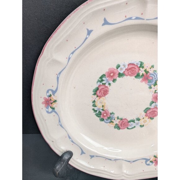 Tienshan Stoneware Cottage Floral 7 3/4 Inch Salad Plate Set of 4 - Picture 3 of 11